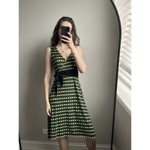 Max Studio Green & Yellow Floral Tank Dress Size XS – Summery Fit & Flare Style